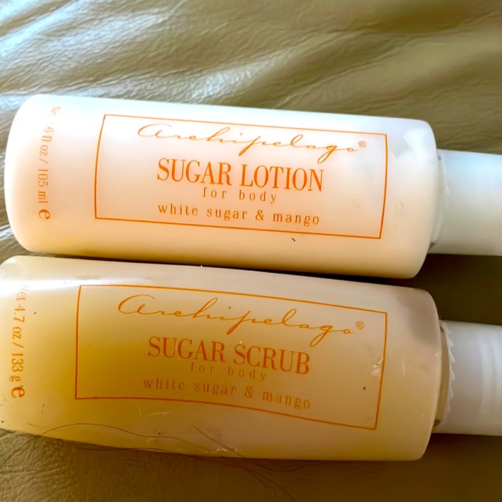 Price Firm! Archipelago Sugar Scrub &Sugar Lotion Set 4.7 & 3.6 oz respectively